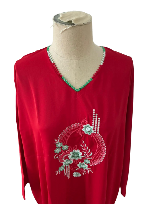 11 Robe marocaine longue – Tissu imprimé (Copie) (Copie) (Copie) (Copie) (Copie) (Copie)