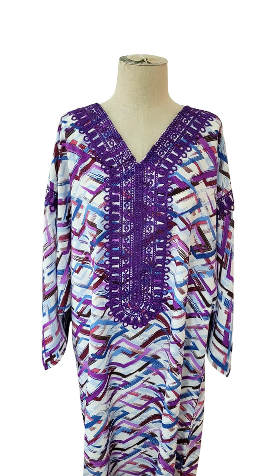 32 Robe marocaine longue – Tissu imprimé (Copie)