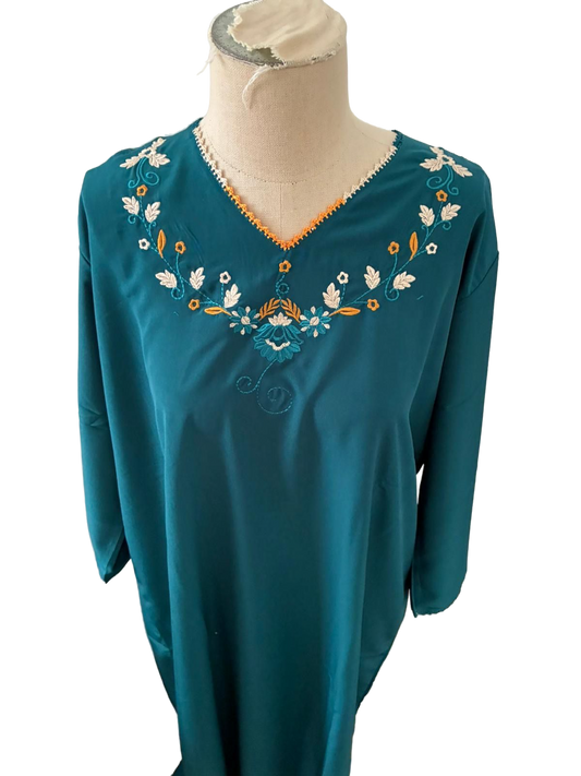 10 Robe marocaine longue – Tissu imprimé
